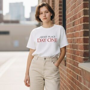 White Graphic Tee A Quiet Place Day One
